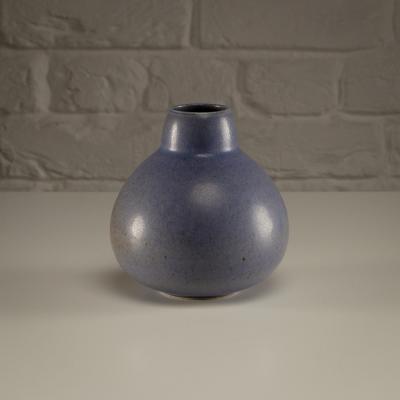 Eva St hr Nielsen Saxbo Vase in Blue Hare s Fur Glaze Denmark 1930 1949