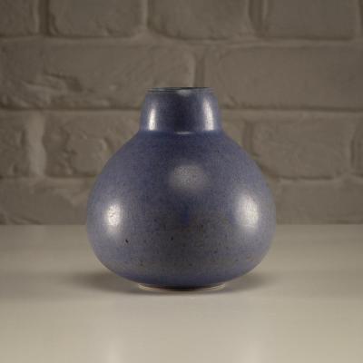 Eva St hr Nielsen Saxbo Vase in Blue Hare s Fur Glaze Denmark 1930 1949