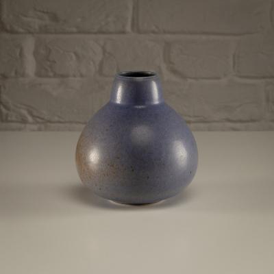Eva St hr Nielsen Saxbo Vase in Blue Hare s Fur Glaze Denmark 1930 1949