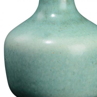 Eva St hr Nielsen Table lamp with blue green glaze by Eva Staehr Nielsen