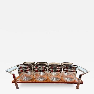 Eva Zeisel for Federal Glass Co Vintage Stockholm Radiobar Style Barware Set