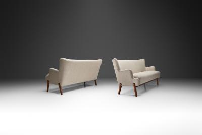 Eva and Nils Koppel A Pair of Eva and Nils Koppel Three Seater Koppel Sofas Denmark 1950s