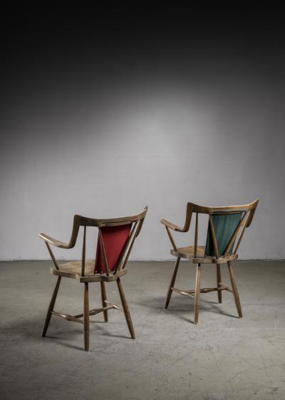 Eva and Nils Koppel Pair of Eva Koppel side chairs for Slagelse