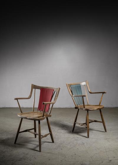 Eva and Nils Koppel Pair of Eva Koppel side chairs for Slagelse