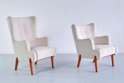 Eva and Nils Koppel Pair of Eva and Nils Koppel Armchairs Slagelse M belv rk Denmark 1950s