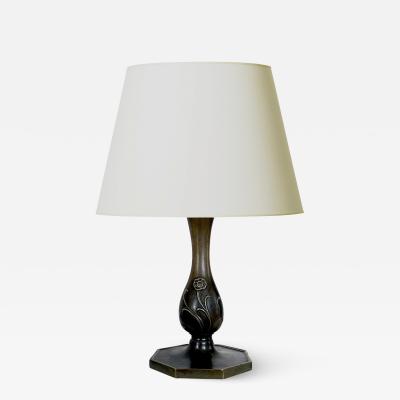 Evan Jensen Petite Lamp in Patinated Bronze by Evan Jensen