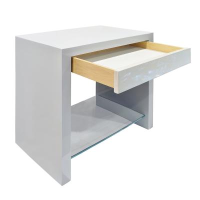 Evan Lobel Lobel Originals Pair of Pearl Front Bedside Tables 