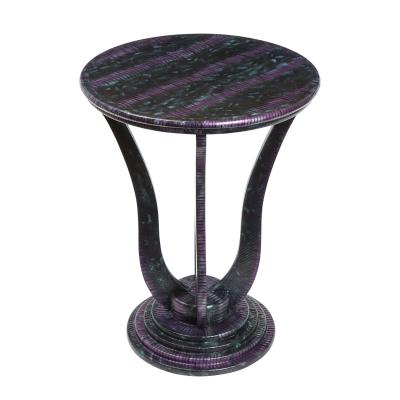 Evan Lobel Lobel Originals Pedestal Side Table in Exotic Snake Skin New 