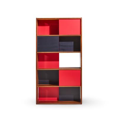 Evans Clark Evans Clark for Glenn of California Mid Century Walnut Room Divider Bookshelf