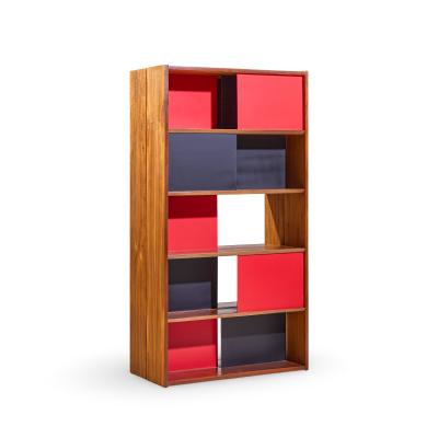 Evans Clark Evans Clark for Glenn of California Mid Century Walnut Room Divider Bookshelf