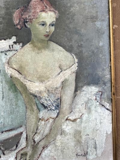 Eveline Ness Wife of Eliot Ness Mid Century Portrait of Woman With Off the Shoulder Dress