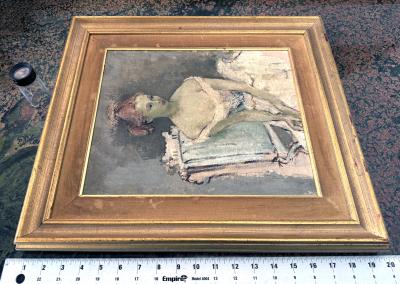 Eveline Ness Wife of Eliot Ness Mid Century Portrait of Woman With Off the Shoulder Dress