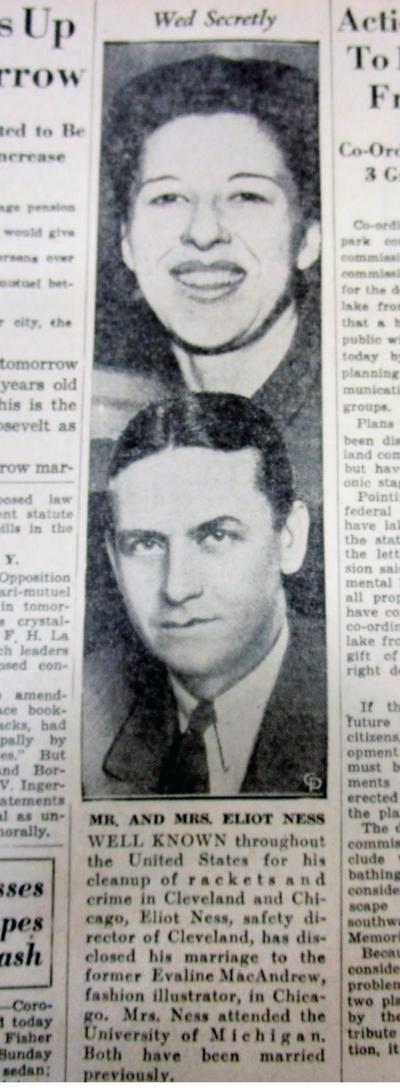 Eveline Ness Wife of Eliot Ness Mid Century Portrait of Woman With Off the Shoulder Dress