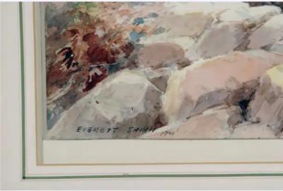 Everett Shinn Two Soldiers with Machine Gun