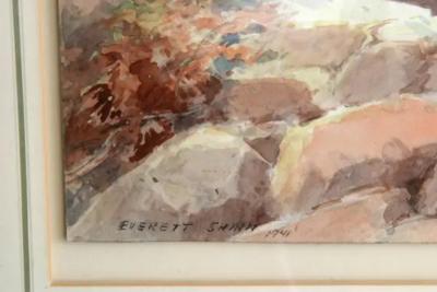 Everett Shinn Two Soldiers with Machine Gun