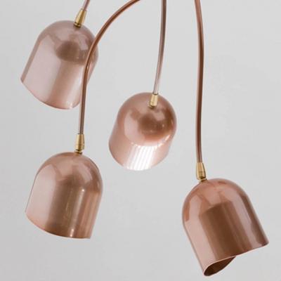 Evocative Pendant with Aluminum Shades and Powder Coated Metal