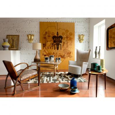 Ewald Dahlskog EWALD DAHLSKOG AFRICA MARQUETRY PANELS 1938