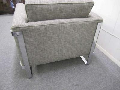 Excellent Chrome Flat Bar Lounge Chair Mid Century Modern
