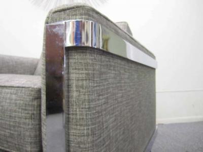 Excellent Chrome Flat Bar Lounge Chair Mid Century Modern