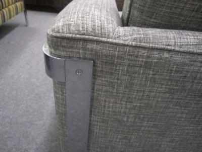 Excellent Chrome Flat Bar Lounge Chair Mid Century Modern
