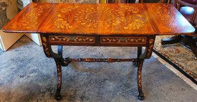 Exceptional 18C Dutch Regency Marquetry Sofa Table