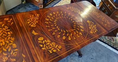 Exceptional 18C Dutch Regency Marquetry Sofa Table