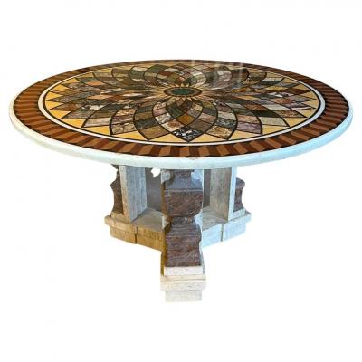 Exceptional 19th Century Italian Pietra Dura Marble Centre Table