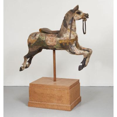 Exceptional 19th c Chahut Carousel Horse with Original Paint