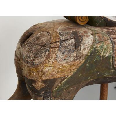 Exceptional 19th c Chahut Carousel Horse with Original Paint