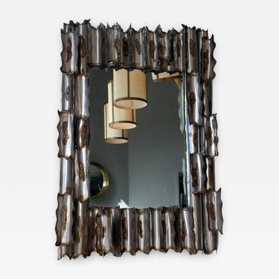 Exceptional American Brutalist Mirror