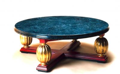 Exceptional Art Deco Coffee Table with Marble Top France 1930s