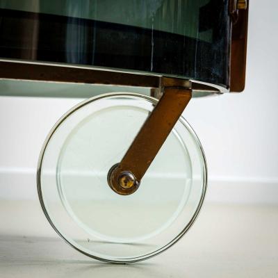 Exceptional Bar Cart attributed to Fontana Arte Mid 20th Century