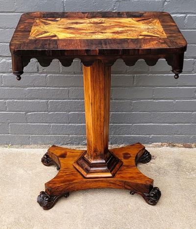 Exceptional British Colonial Specimen Wood Side Table