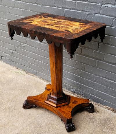 Exceptional British Colonial Specimen Wood Side Table