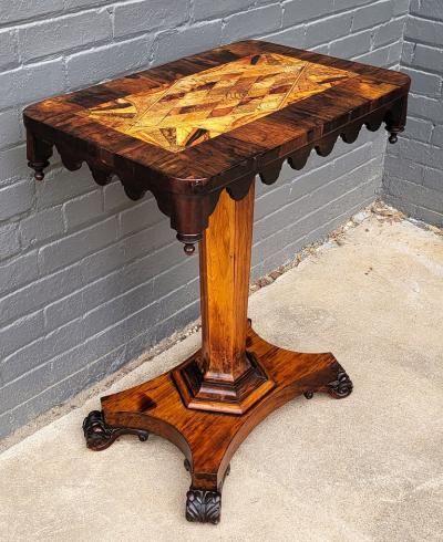 Exceptional British Colonial Specimen Wood Side Table