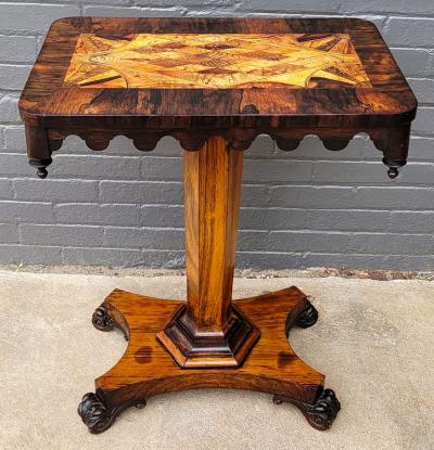 Exceptional British Colonial Specimen Wood Side Table