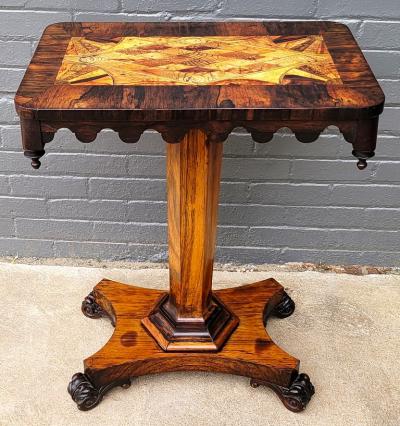 Exceptional British Colonial Specimen Wood Side Table
