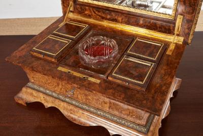 Exceptional Bronze Mounted Burl Caddy