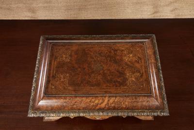 Exceptional Bronze Mounted Burl Caddy