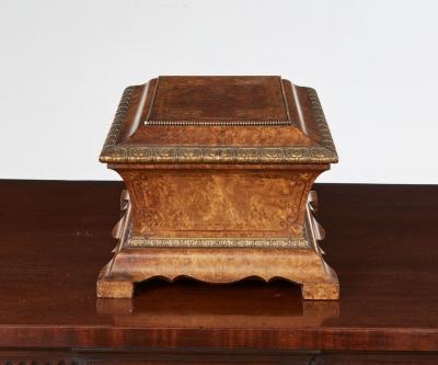 Exceptional Bronze Mounted Burl Caddy