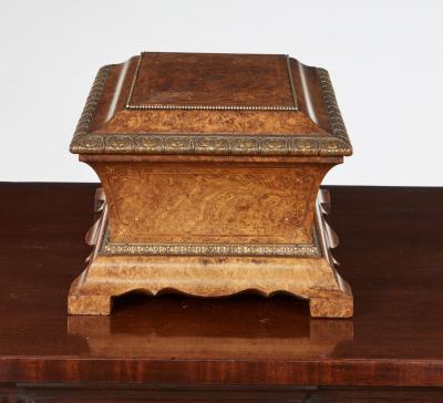 Exceptional Bronze Mounted Burl Caddy