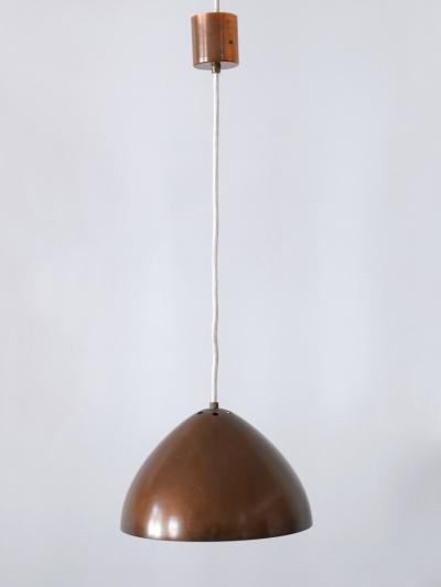 Exceptional Elegant Mid Century Modern Copper Pendant Lamp Finland 1950s