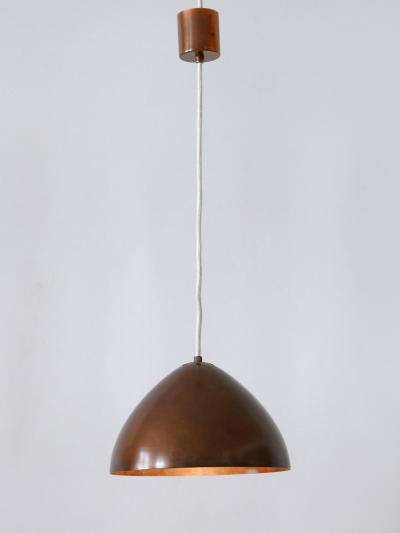 Exceptional Elegant Mid Century Modern Copper Pendant Lamp Finland 1950s