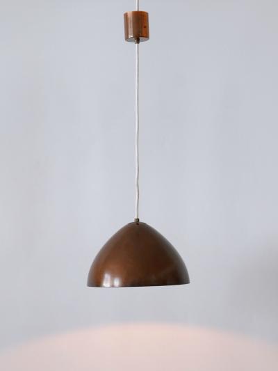 Exceptional Elegant Mid Century Modern Copper Pendant Lamp Finland 1950s