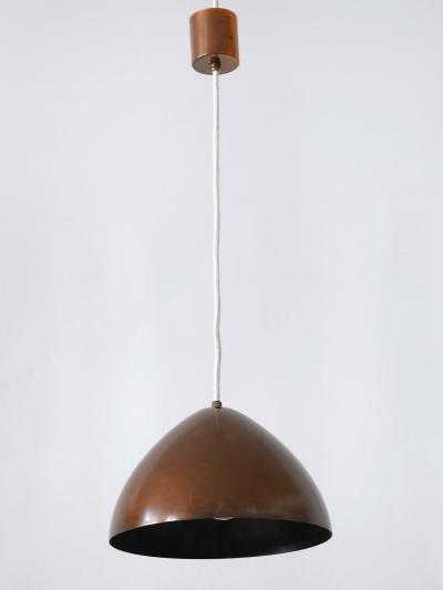 Exceptional Elegant Mid Century Modern Copper Pendant Lamp Finland 1950s