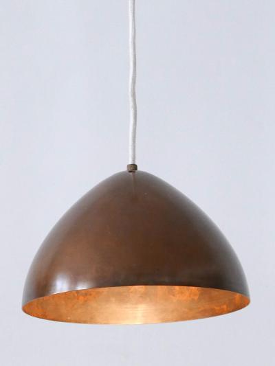 Exceptional Elegant Mid Century Modern Copper Pendant Lamp Finland 1950s