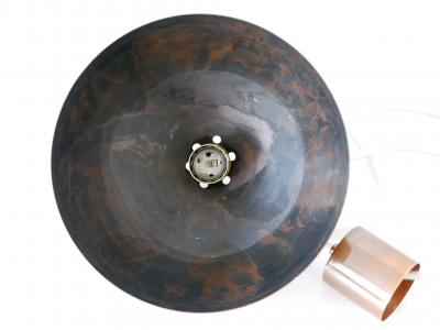 Exceptional Elegant Mid Century Modern Copper Pendant Lamp Finland 1950s