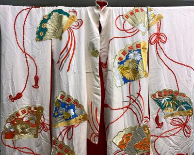 Exceptional Embroidered Vintage Japanese Ceremonial Kimono