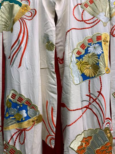 Exceptional Embroidered Vintage Japanese Ceremonial Kimono