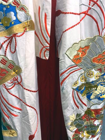 Exceptional Embroidered Vintage Japanese Ceremonial Kimono